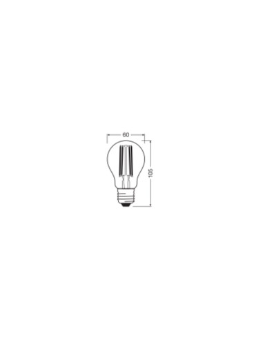 ŻARÓWKA LED S LED CLA60 DIM 7.2W 2700K ciepła biała CRI90  E27 CRI97 FIL CL 806LM  