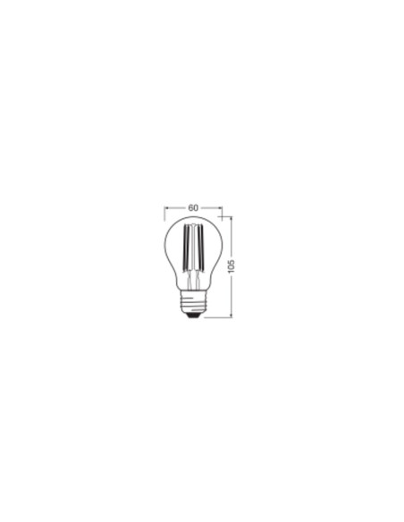 ŻARÓWKA LED S LED CLA60 DIM 7.2W 2700K ciepła biała CRI90  E27 CRI97 FIL CL 806LM  