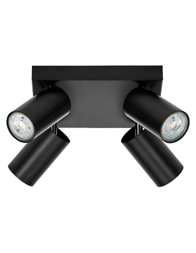 OPRAWA SUFITOWA LED SPOT OCTAGON PLATE DIM 4X3.4W 2700K ciepła biała GU10 BK 