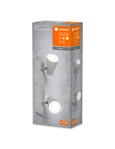 OPRAWA SUFITOWA PUNKTOWA LED SPOT PEAR 2X4.3W 2700K ciepła biała GU10 GREY 
