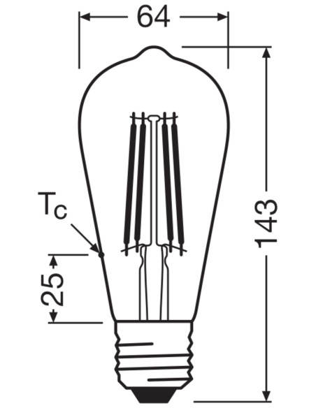 ŻARÓWKA LED 1906 VINTAGE LED EDISON GOLD60 DIM 7,2W 2400K E27 806LM 