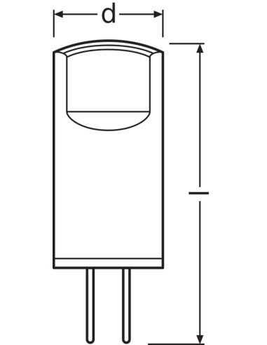 ŻARÓWKA LED PIN10 CL 0,9W 2700K ciepła biała 320° 100LM 12V G4 