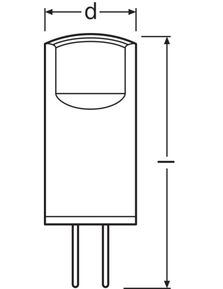 ŻARÓWKA LED PIN10 CL 0,9W 2700K ciepła biała 320° 100LM 12V G4 