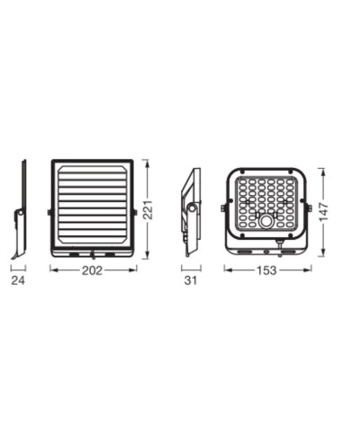NAŚWIETLACZ ENDURA FLOOD SPLIT SOLAR SENSOR 10W 4000K 1400LM BK 