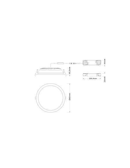 DL COMFORT DALI DN250 42W/36W/30W 3000K/4000K 120LM/W OP WT IP44 RA90 