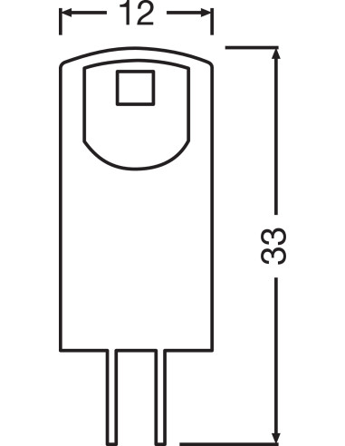 ŻARÓWKA LED PIN10 CL 0,6W 2700K ciepła biała 320° 55LM 12V G4 