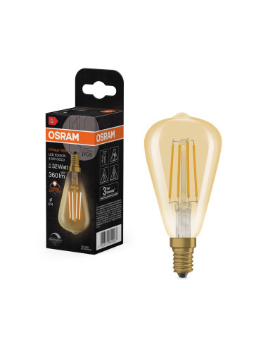 ŻARÓWKA LED 1906 VINTAGE LED EDISON GOLD32 DIM 4,8W 2200K E14 