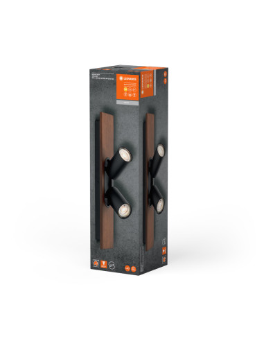 OPRAWA SUFITOWA LED DECOR SPOT MERCURY DIM 2X3.4W 2700K ciepła biała GU10 BK 