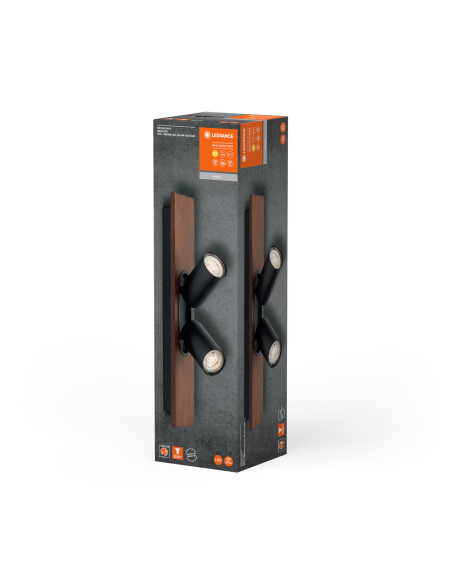 OPRAWA SUFITOWA LED DECOR SPOT MERCURY DIM 2X3.4W 2700K ciepła biała GU10 BK 