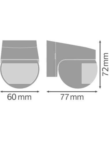 CZUJNIK SENSOR WALL 110DEG IP44 WT ŚWIATŁA I RUCHU 