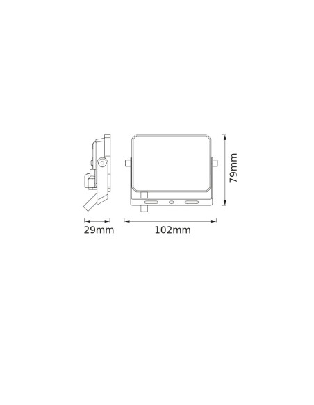 NAŚWIETLACZ FLOOD LED LUX 10W 4000K 900LM BK IP65 3Y 