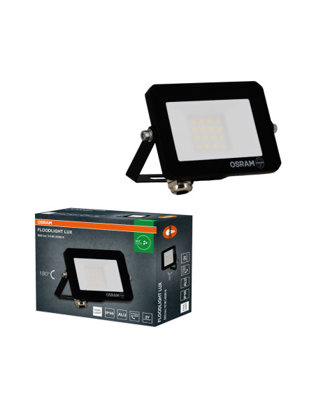 NAŚWIETLACZ FLOOD LED LUX 10W 4000K 900LM BK IP65 3Y 