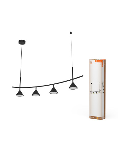 OPRAWA SUFITOWA DECOR FUJI 4XPENDANT LINEAR 16W 930 1320LM BK 5Y 