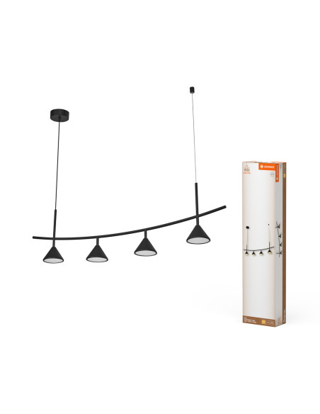 OPRAWA SUFITOWA DECOR FUJI 4XPENDANT LINEAR 16W 930 1320LM BK 5Y 