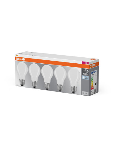  ŻARÓWKA LED  5-PAK LED BASE CLA60 6.5W 4000K neutralna biała E27 GL FR FS5 