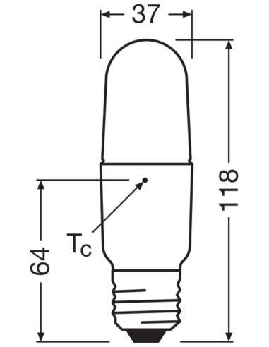 ŻARÓWKA LED STICK 60 8W 2700K ciepła biała  700LM FR E27 