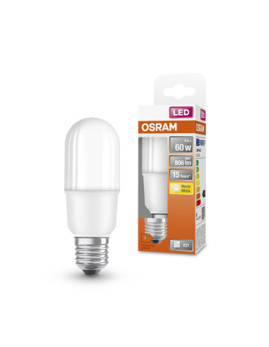 ŻARÓWKA LED STICK 60 8W 2700K ciepła biała  700LM FR E27 