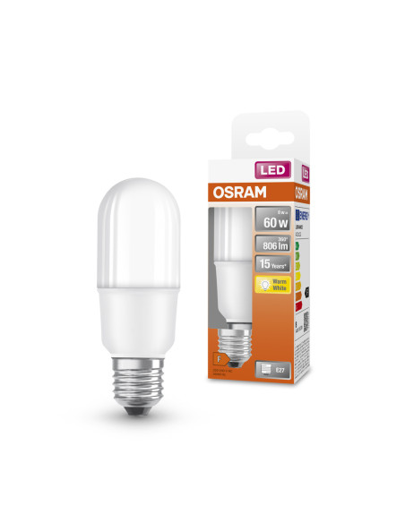 ŻARÓWKA LED STICK 60 8W 2700K ciepła biała  700LM FR E27 