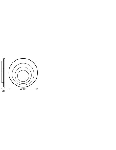 PLAFON LED ORBIS SPIRAL ROUND 505 42W 3000K ciepła biała WT 