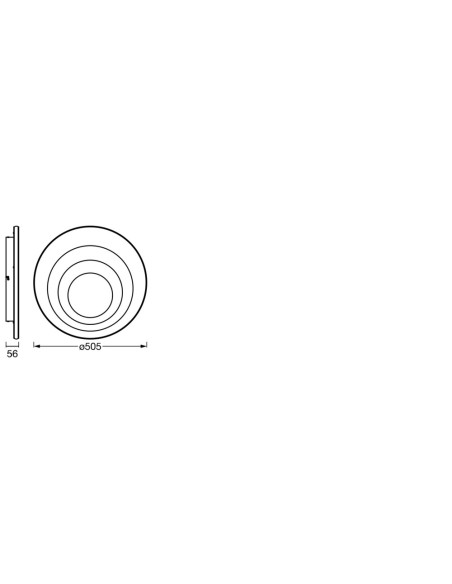 PLAFON LED ORBIS SPIRAL ROUND 505 42W 3000K ciepła biała WT 