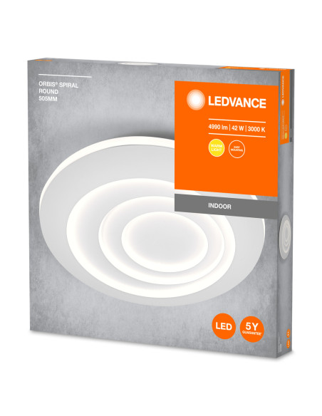 PLAFON LED ORBIS SPIRAL ROUND 505 42W 3000K ciepła biała WT 