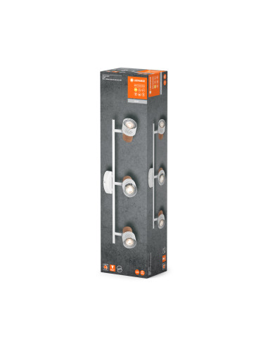 OPRAWA SUFITOWA LED DECOR SPOT CORK DIM 3X3.4W 2700K ciepła biała GU10 WH 