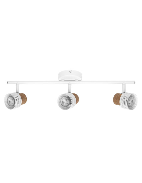 OPRAWA SUFITOWA LED DECOR SPOT CORK DIM 3X3.4W 2700K ciepła biała GU10 WH 