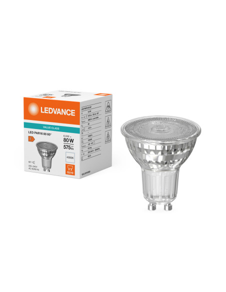 ŻARÓWKA LED VALUE CLASS SPOT PAR16 GL 80 60° 6,9W 4000K neutralna biała GU10 575LM 