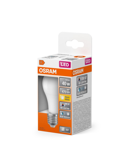 ŻARÓWKA LED STAR CLA40 4.9W 2700K ciepła biała E27 470LM FROSTED CRI97  