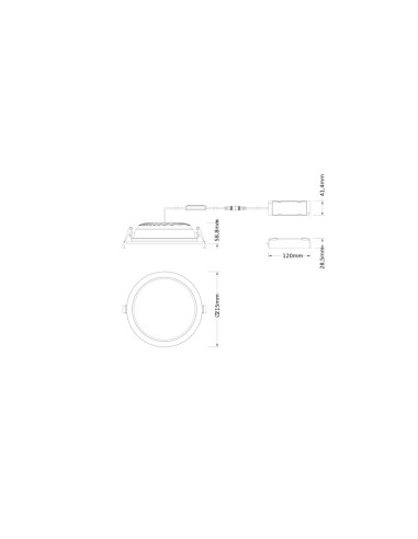 DL COMFORT DN200 30W/25W/20W 3000K/4000K 120LM/W OP WT IP44 RA90 