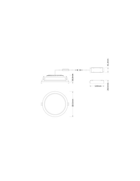DL COMFORT DN200 30W/25W/20W 3000K/4000K 120LM/W OP WT IP44 RA90 