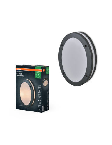 KINKIET ZEWNĘTRZNY ENDURA CLASSIC IP65 ORBI E27 WALL DARK GRAY