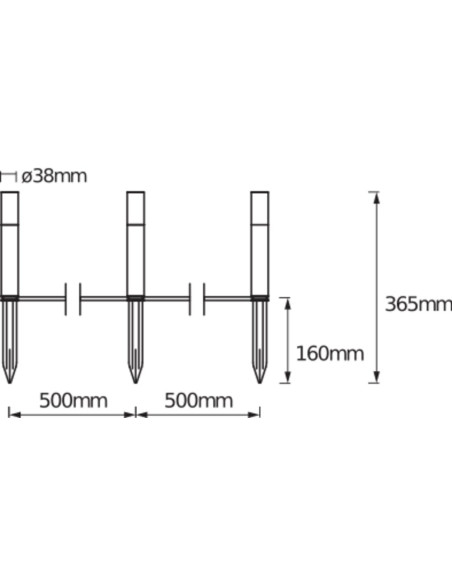 OPRAWA SMART WIFI GARDEN POLE 3P EXT RGBW 3,1W 110LM 