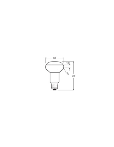  ŻARÓWKA LED  2-PAK LED S R63 60 4,3W 2700K ciepła biała 36ST 230V GL E27 FS2 