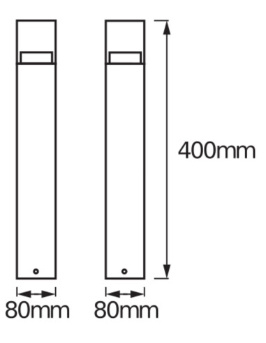 SŁUPEK OGRODOWY ENDURA STYLE CRYSTAL 40CM POST 4.5W 3000K 400LM 