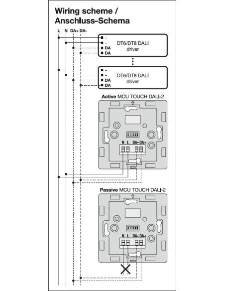 STEROWNIK DOTYKOWY MCU TOUCH DALI-2 STEROWNI  DO 25 LAMP   