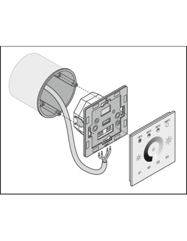 STEROWNIK DOTYKOWY MCU TOUCH DALI-2 STEROWNI  DO 25 LAMP   