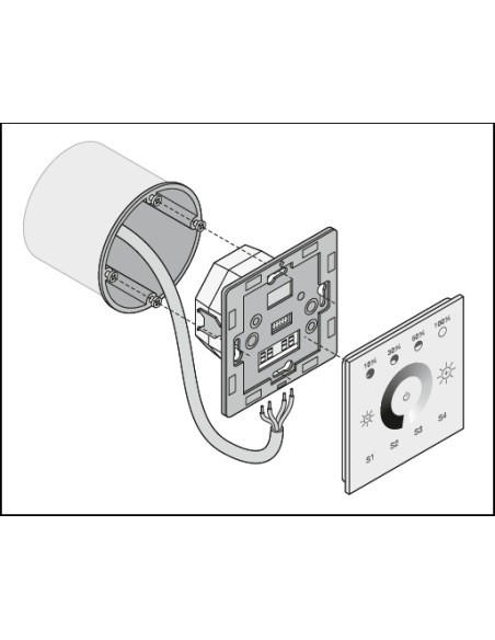 STEROWNIK DOTYKOWY MCU TOUCH DALI-2 STEROWNI  DO 25 LAMP   