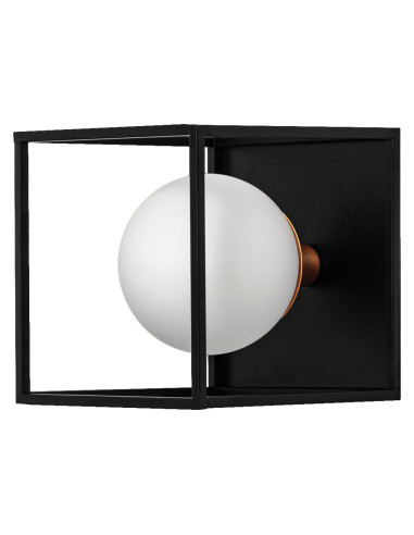OPRAWA DECOR SQUARE 150X150MM G9 IP44 METAL SZKŁO CZARNA 