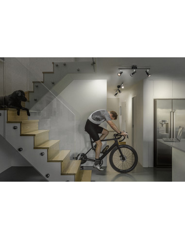 OPRAWA SUFITOWA PUNKTOWA LED SPOT GU10 3X3,4W 2700K ciepła biała DIM 690LM 230V CZARNA 