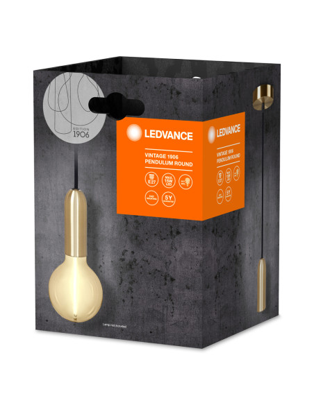 ZAWIESIE 1906 PENDULUM ROUND E27 GD GOLD 