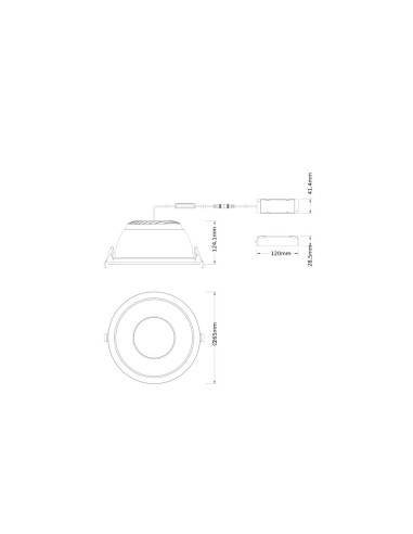 DL COMFORT DA250 42W/36W/30W UGR19 3000K/4000K 120LM/W WT IP44 RA90 