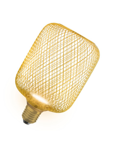 ŻARÓWKA LED 1906 VINTAGE DECOR FLAT SQUARE100 METAL GOLD 3.5W 2700K ciepła biała E27 