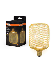 ŻARÓWKA LED 1906 VINTAGE DECOR FLAT SQUARE100 METAL GOLD 3.5W 2700K ciepła biała E27 