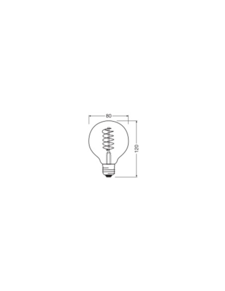 ŻARÓWKA LED 2-PAK 1906 VINTAGE LED GLOBE80 DIM GOLD37 4,8W/822 SFIL 420LM E27 