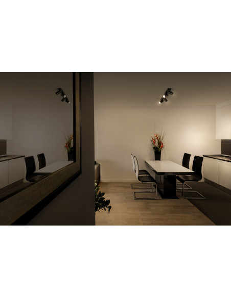 OPRAWA SUFITOWA LED SPOT OCTAGON DIM 4X3.4W 2700K ciepła biała GU10 BK 