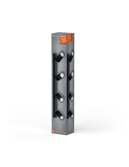 OPRAWA SUFITOWA LED SPOT OCTAGON DIM 4X3.4W 2700K ciepła biała GU10 BK 