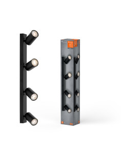 OPRAWA SUFITOWA LED SPOT OCTAGON DIM 4X3.4W 2700K ciepła biała GU10 BK 