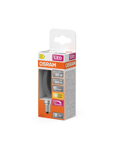 ŻARÓWKA LED SUPERSTAR RF CLB60 DIM 5,9W 2700K ciepła biała E14 FIL 806LM 