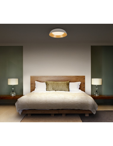 PLAFON LED ORBIS ALVA 505MM 36W 3000K ciepła biała CLICK DIM WHITE AND WOOD DECOR 